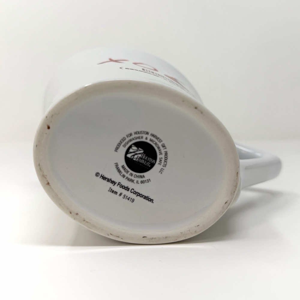 Hershey's Kisses and Hugs White Mug Whimsical Cozy Valentines 4.25" - Picture 4 of 5